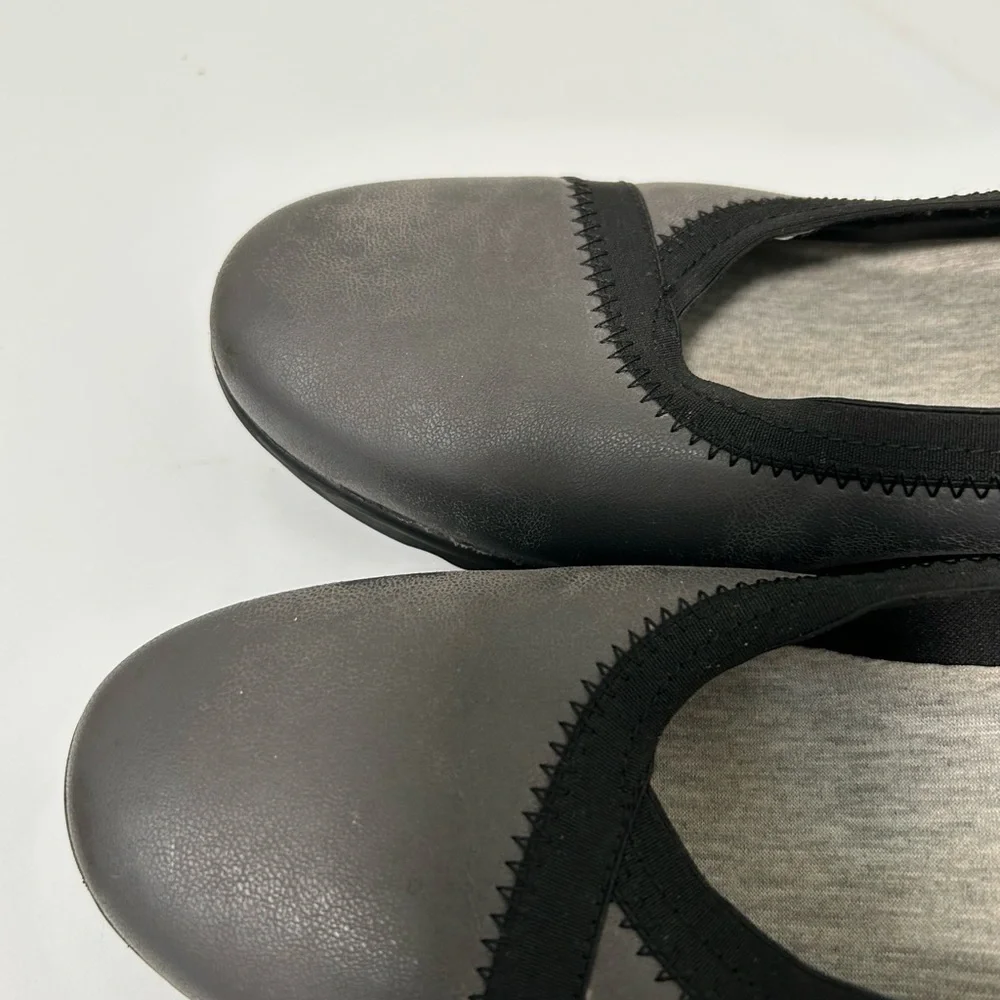Clark’s Cloudsteppers Wedge Pumps Gray Black Size 9